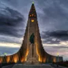 Hallgrímskirkja, a Lutheran parish church in Reykjavík, Iceland.