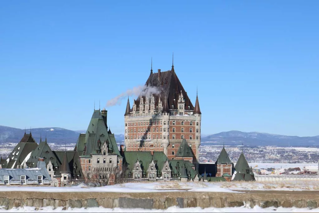 Le Chateau Frontenac-in-Quebec City, Quebec at Winter