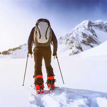 Snowshoeing in the Swiss Alps