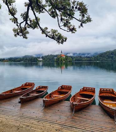 Pletna Boats, Lake Bled, Bled, Slovenia